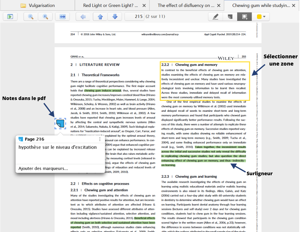 Exemple d'un article annoté